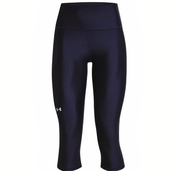 Under Armour Pants - Under Armour HeatGear Armour No-Slip Waistband Capris for Ladies -Blue Size L